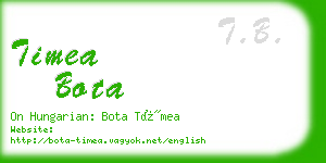 timea bota business card